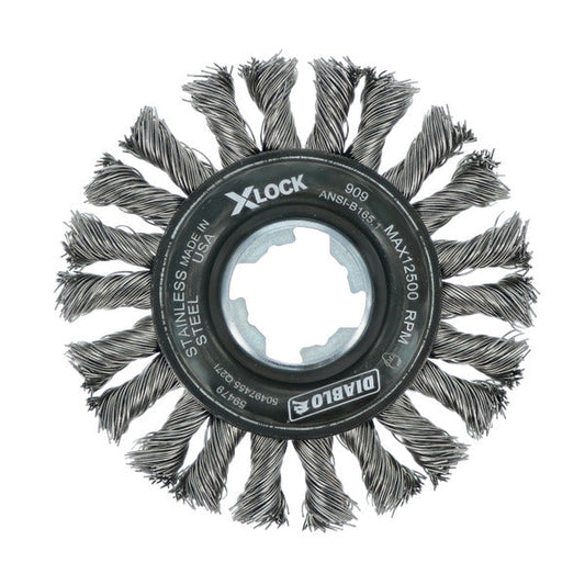 Diablo 008925147565 4 in. X-LOCK Stainless Steel Full Cable Twist Wheel