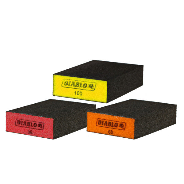 Diablo 008925156161 Flat Sanding Sponge Assorted Pack (3-Piece)