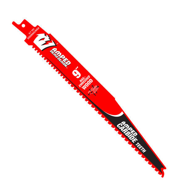 Diablo 008925172451 9" 5/7 TPI AMPED Demo Demon™ Carbide Teeth Reciprocating Saw Blade for Nail-Embedded Wood