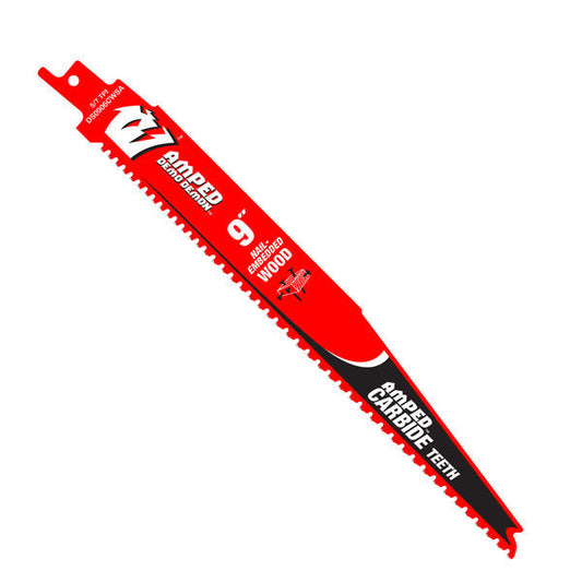 Diablo 008925172451 9" 5/7 TPI AMPED Demo Demon™ Carbide Teeth Reciprocating Saw Blade for Nail-Embedded Wood