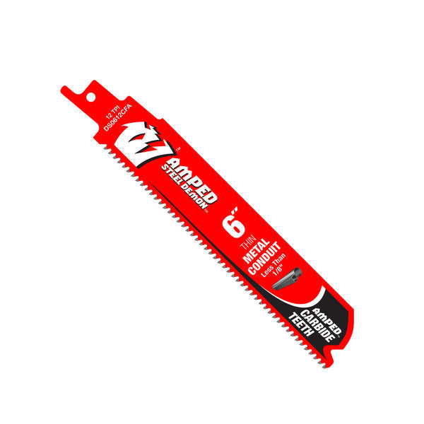 Diablo 008925172482 6"  12 TPI AMPED Steel Demon™ Carbide Teeth Reciprocating Saw Blade for Thin Metal