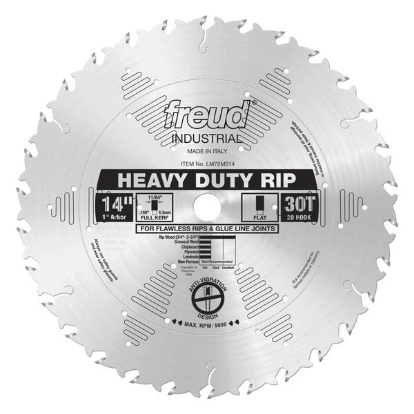 Freud 008925300168 14" x 30T Heavy-Duty Rip Blade