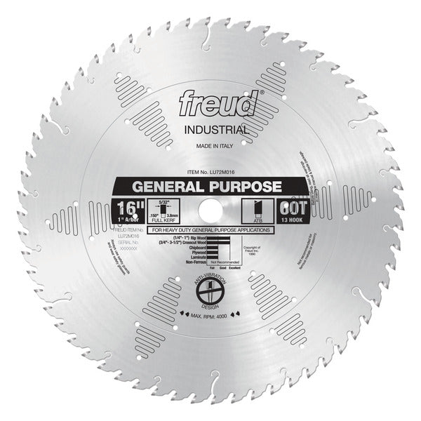 Freud 008925300342 16" x 60T General Purpose Blade