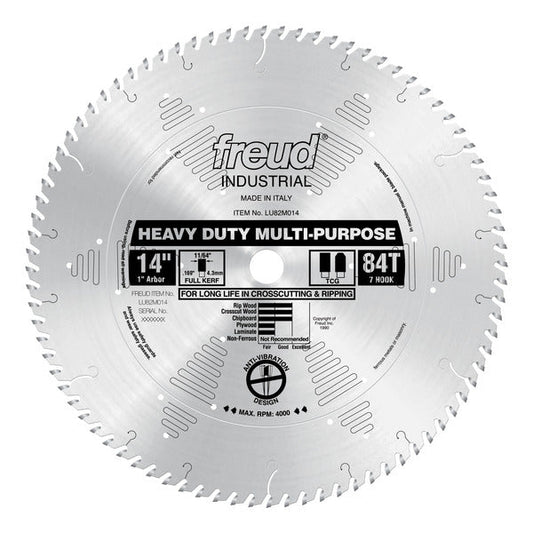 Freud 008925300786 14" x 84T Heavy Duty Multi-Purpose Blade