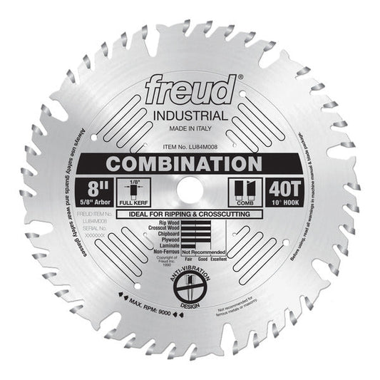 Freud 008925300809 8" x 40T Combination Blade
