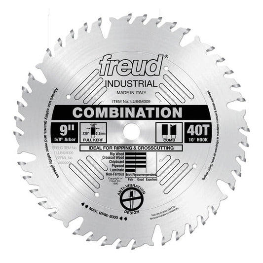 Freud 008925300816 9" x 40T Combination Blade