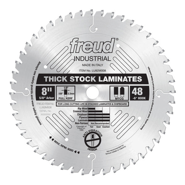 Freud 008925301059 8" x 48T Thick-Stock Laminate Blade