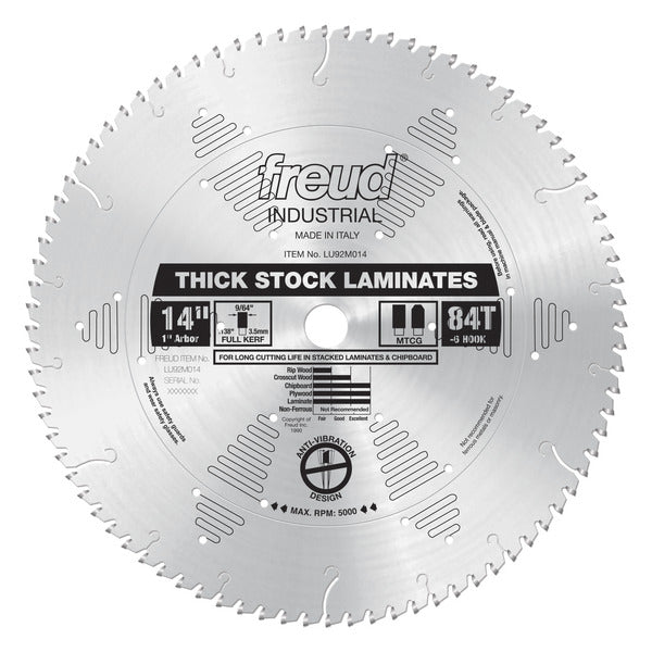 Freud 008925301097 14" x 84T Thick-Stock Laminate Blade