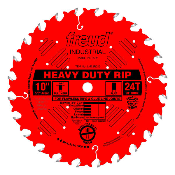 Freud 008925301486 10" x 24T Heavy-Duty Rip Blade