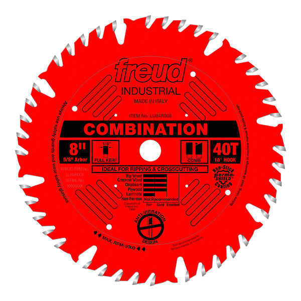 Freud 008925301530 8" x 40T Combination Blade