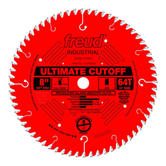 Freud 008925301592 8" x 64T Ultimate Cut-Off Blade