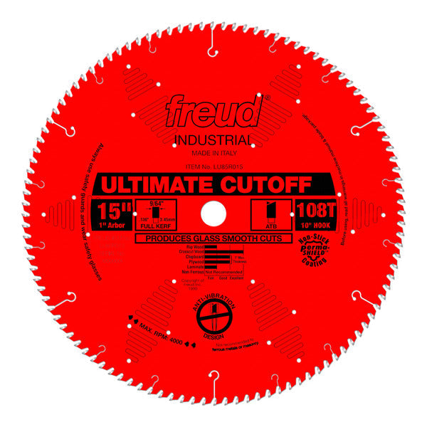Freud 008925301646 15" x 108T Ultimate Cut-Off Blade