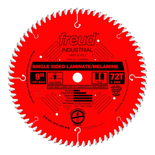 Freud 008925301752 9" x 72T Single Sided Laminate/Melamine Blade
