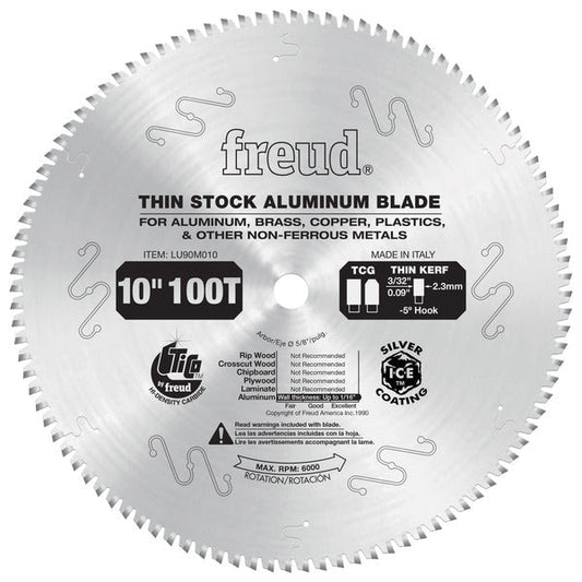 Freud 008925301844 10" x 100T Thin Stock Non-Ferrous Metal Blade