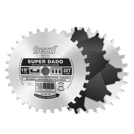 Freud 008925330479 10" x 32T Super Dado Sets