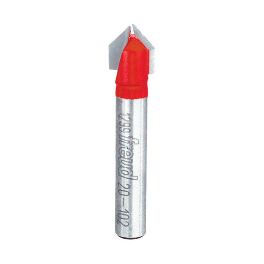 Freud 008925380467 3/8" (Dia.) 90° V Grooving Bit with 1/4" shank, 1-3/4" overall length