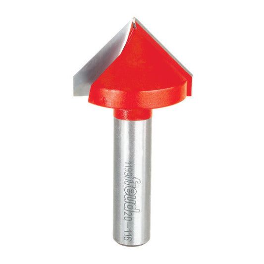 Freud 008925385431 1-1/2" (Dia.) 90° V Grooving Bit with 1/2" shank, 3" overall length