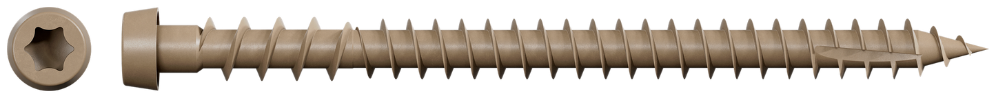 Simpson Strong-Tie DCU234STN Deck-Drive™ DCU COMPOSITE Screw (Collated) — #10 x 2-3/4 in. Quik Guard® Tan (1000-Qty) (Pack of 100)