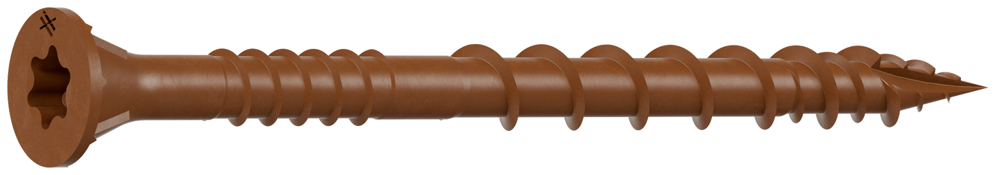 Simpson Strong-Tie DSVR212MB Deck-Drive™ DSV WOOD Screw — #10 x 2-1/2 in. T-25, Flat Head, Quik Guard®, Red (1750-Qty)