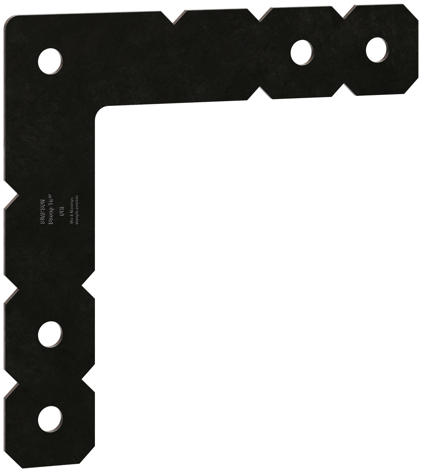 Simpson Strong-Tie OHL OHL 12 in. x 12 in. Black Powder-Coated Ornamental Heavy L Angle