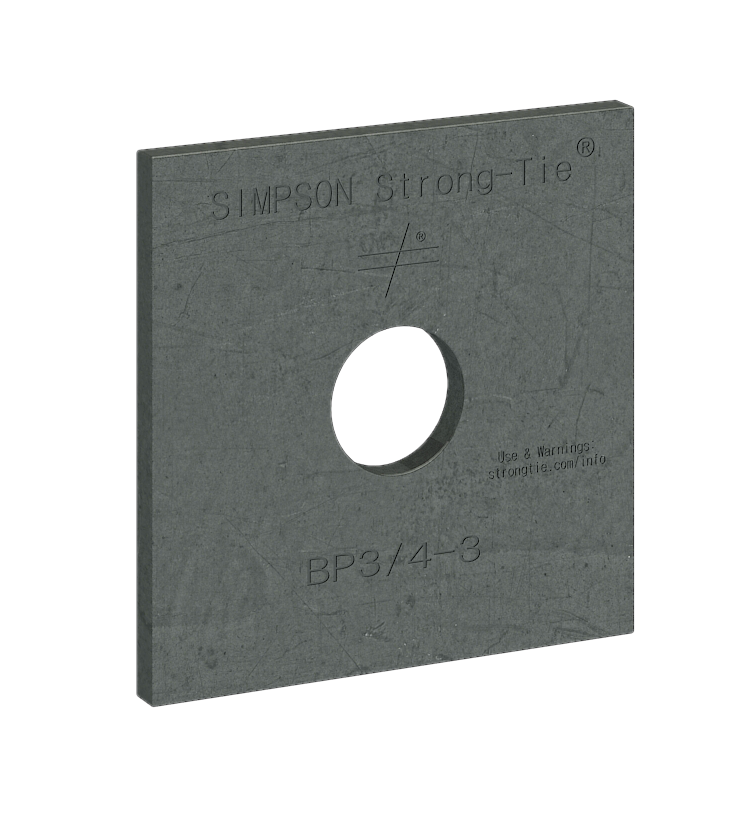 Simpson Strong-Tie BP 3/4-3 BP 3 in. x 3 in. Bearing Plate with 3/4 in. Bolt Dia. (Pack of 50)