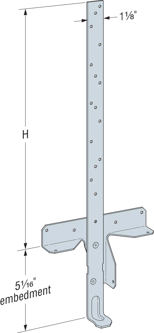 Simpson Strong-Tie HETAL20Z HETAL 20 in. ZMAX® Galvanized Heavy Embedded Truss Anchor (Pack of 1800)