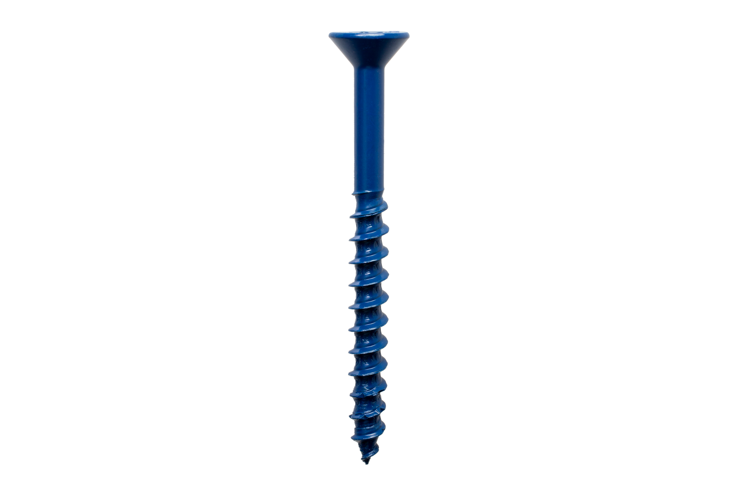 Simpson Strong-Tie TNT25114TF Titen Turbo™ — 1/4 in. x 1-1/4 in. 6-Lobe Flat-Head Concrete and Masonry Screw, Blue (100-Qty)