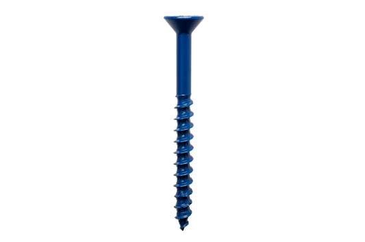 Simpson Strong-Tie TNT25400TFC25 Titen Turbo™ — 1/4 in. x 4 in. 6-Lobe Flat-Head Concrete and Masonry Screw, Blue (25-Qty) (Pack of 4)