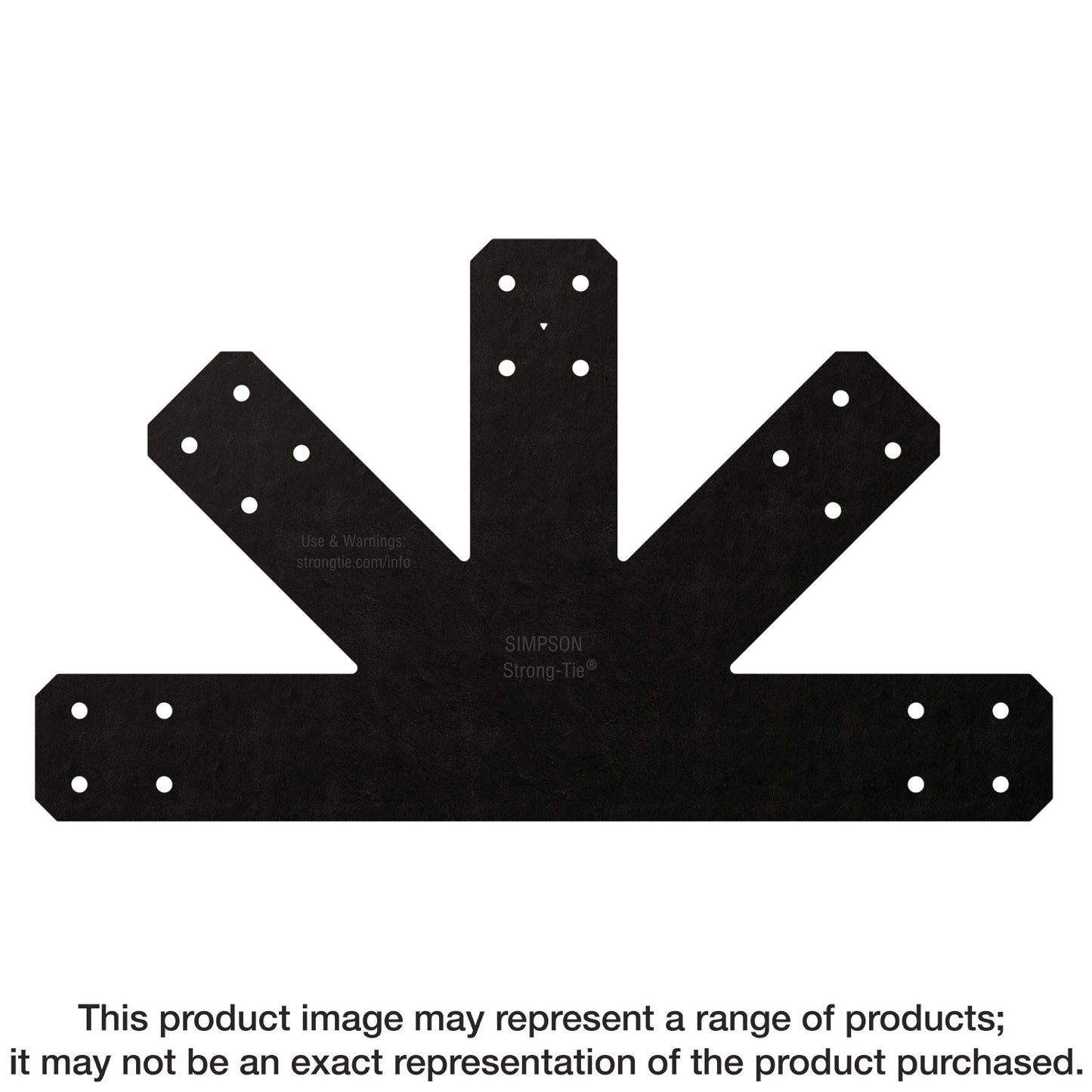 Simpson Strong-Tie APVGP1212 Outdoor Accents® Avant Collection™ 12:12 Pitch, Black Powder-Coated Gable Plate