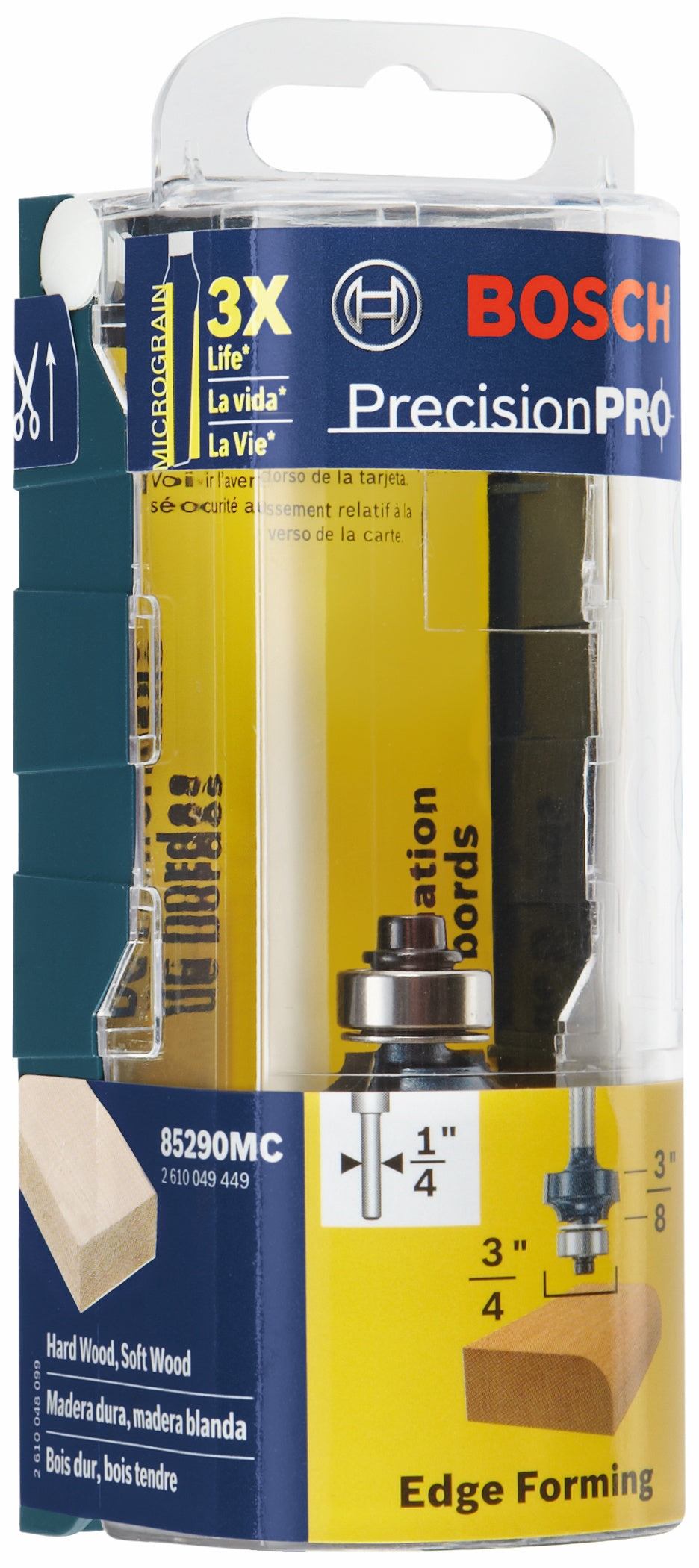 Broca fresadora redondeada con punta de carburo BOSCH 85290MC de 1/8 pulg. x 3/8 pulg.