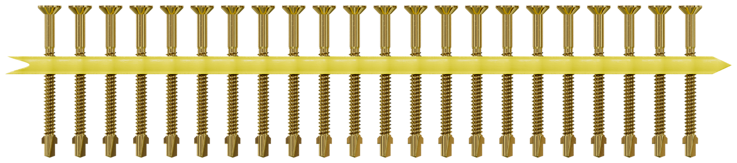 Simpson Strong-Tie TB1475S Strong-Drive® TB WOOD-TO-STEEL Screw (Collated) — #14 x 3 in. Yellow Zinc (750-Qty)