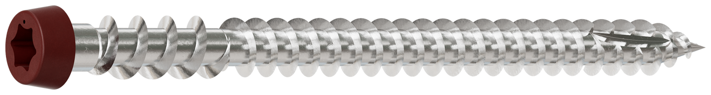Simpson Strong-Tie DCU234MB316RD01 Deck-Drive™ DCU COMPOSITE Screw — #10 x 2-3/4 in. T20, Type 316, Red 01 (1750-Qty)