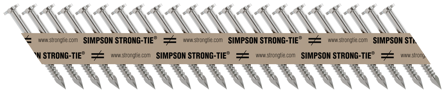 Simpson Strong-Tie T10A150MCN Strong-Drive® 33° SCNR™ RING-SHANK CONNECTOR Nail — 1-1/2 in. x .131 in. Type 316 (1500-Qty) (Pack of 144)