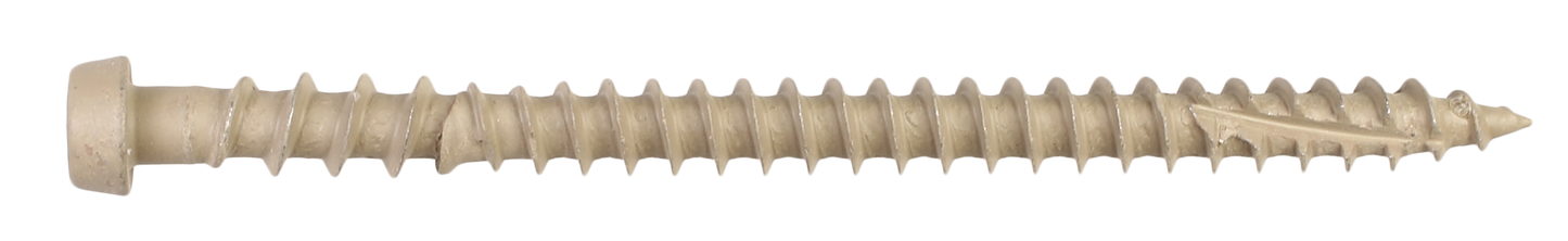 Simpson Strong-Tie DCU234TN02R350 Deck-Drive™ DCU COMPOSITE Screw — #10 x 2-3/4 in. T20, Quik Guard®, Tan 02 (350-Qty) (Pack of 6)
