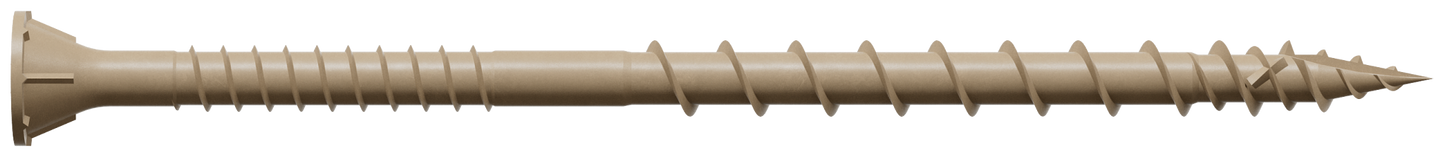 Simpson Strong-Tie DSVT312MB Deck-Drive™ DSV WOOD Screw — #10 x 3-1/2 in. T-25, Flat Head, Quik Guard®, Tan (1000-Qty) (Pack of 64)