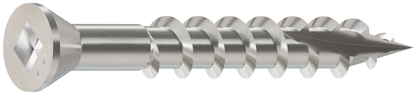 Simpson Strong-Tie S07125FB5 Trim-Head Screw, Square Drive — #7 x 1-1/4 in. #1 SQ, Type 305 (5 lb.)