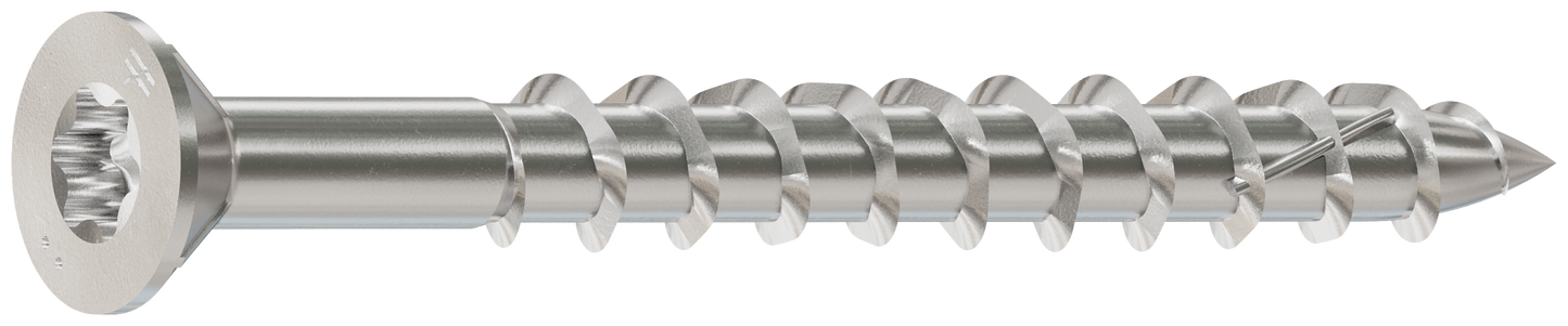 Simpson Strong-Tie S10200WP1 Deck-Drive™ DWP WOOD SS Screw — #10 x 2 in. T-25, Flat Head, Type 305 (1 lb.) (Pack of 10)