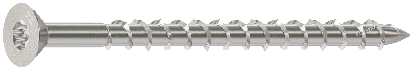 Simpson Strong-Tie T08250WPFB Deck-Drive™ DWP WOOD SS Screw — #8 x 2-1/2 in. T-20, Flat Head, Type 316 (1750-Qty) (Pack of 64)