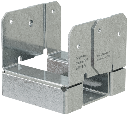 Simpson Strong-Tie ABA24-2Z ABA ZMAX® Galvanized Adjustable Standoff Post Base for Double 2x4