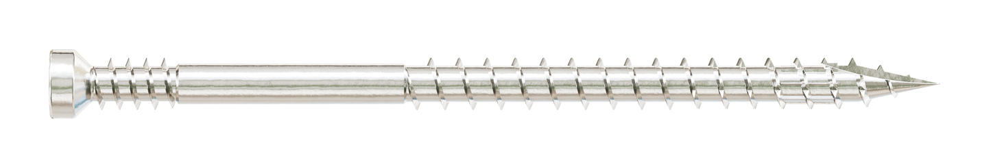 Simpson Strong-Tie FT07212T100 Finish Trim Screw — #7 x 2-1/2 in. T10, Trim-Head, Type 316 (100-Qty) (Pack of 5)