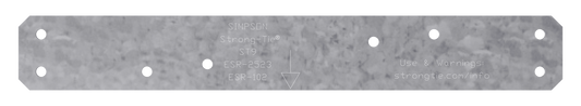 Simpson Strong-Tie ST22-R ST 21-5/8 in. 16-Gauge Galvanized Strap Tie (25-Qty) (Pack of 60)