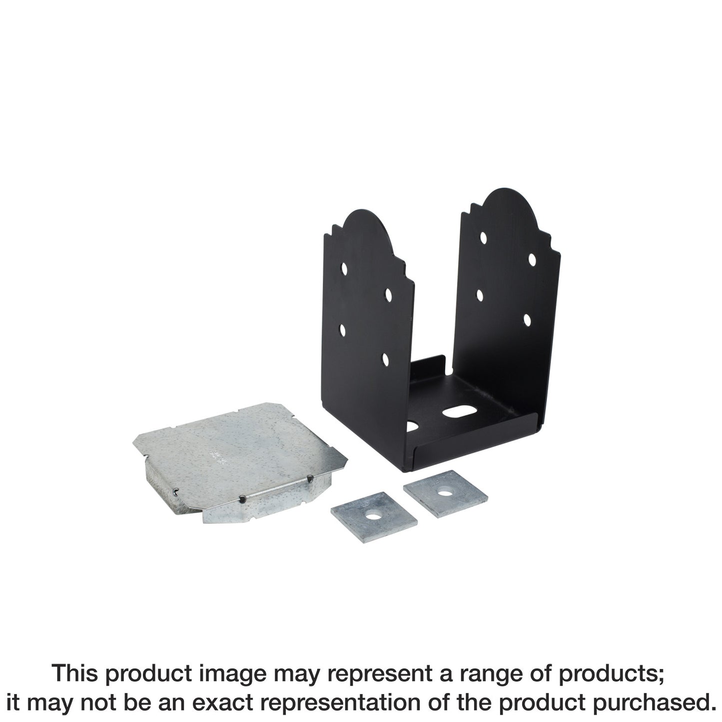 Simpson Strong-Tie APB88R Outdoor Accents® Mission Collection® ZMAX®, Black Powder-Coated Post Base for 8x8 Rough