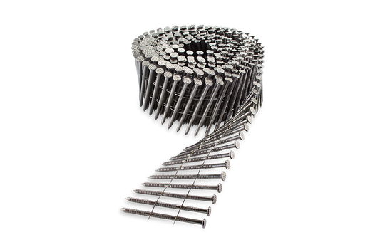 Simpson Strong-Tie T10A350PNJ 15° Wire Coil, Full Round Head, Ring-Shank Decking/Framing Nail — 3-1/2 in. x .131 in. Type 316 (1800-Qty)