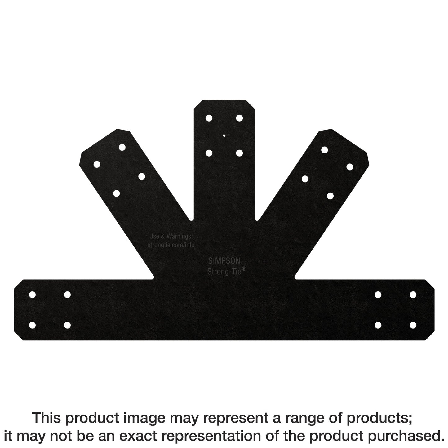 Simpson Strong-Tie APVGP812 Outdoor Accents® Avant Collection™ 8:12 Pitch, Black Powder-Coated Gable Plate (Pack of 40)