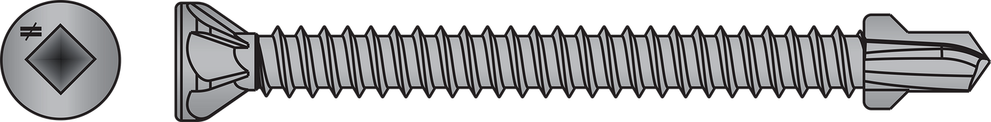 Simpson Strong-Tie CBSDQ214S CBSDQ Sheathing-to-CFS Screw (Collated) — #10 x 2-1/4 in. #2 Square Undersized (1000-Qty)