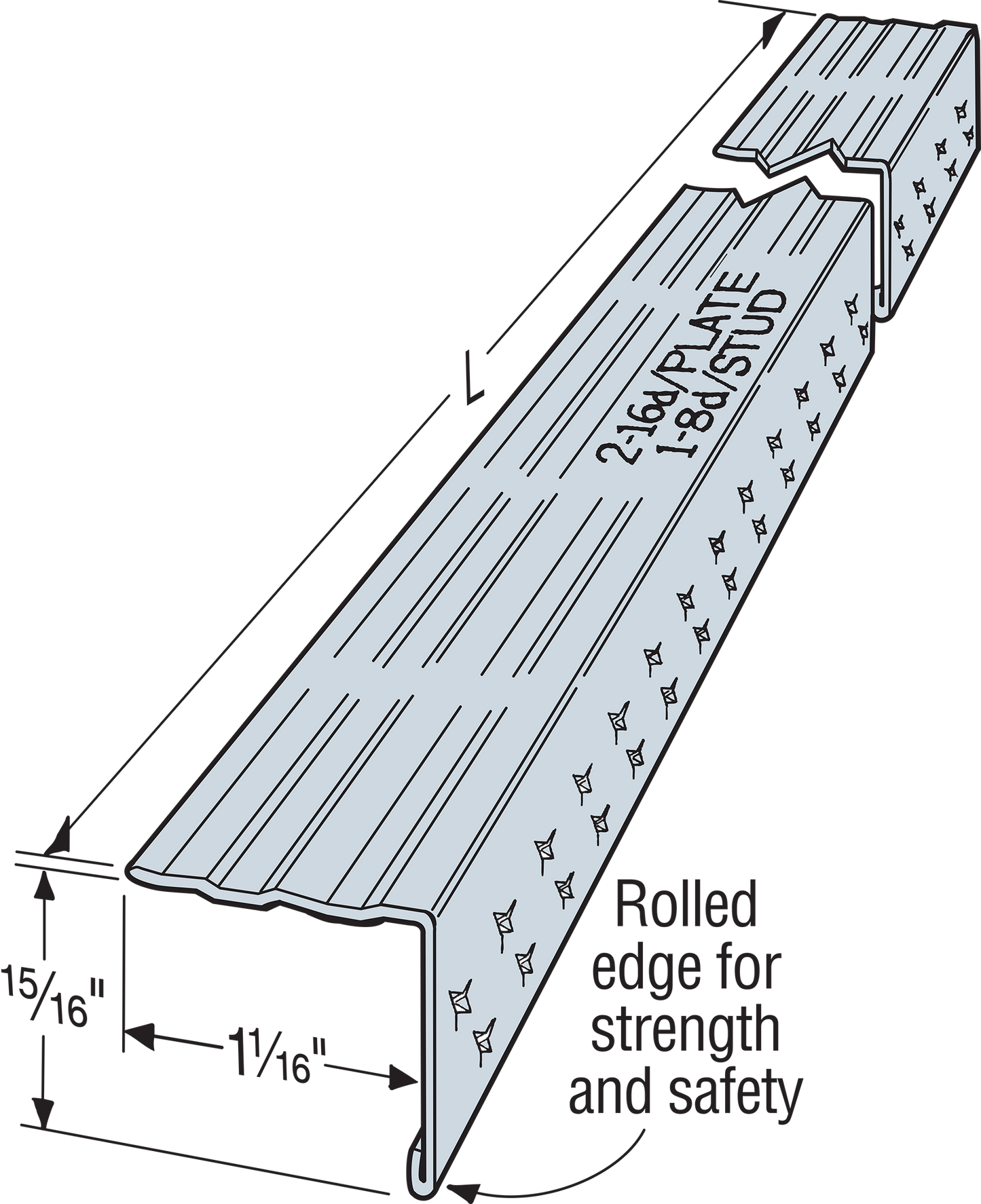 Simpson Strong-Tie RCWB14 RCWB 14-ft. 2-in. 20-Gauge Galvanized Steel Wall Bracing (25-Qty) (Pack of 20)