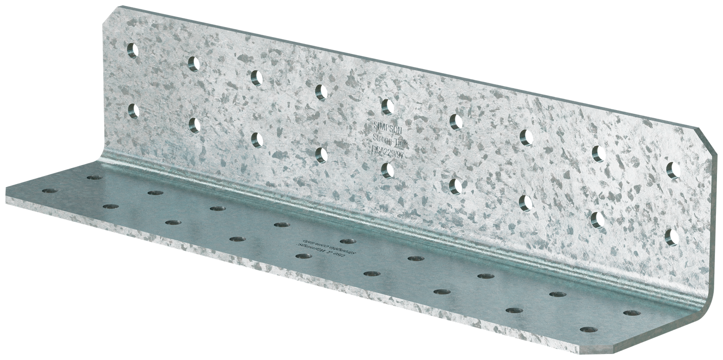 Simpson Strong-Tie RCA229/97-R35 RCA 2 in. x 2 in. x 9 in. 12-Gauge Galvanized Rigid Connector Angle (35-Qty) (Pack of 40)