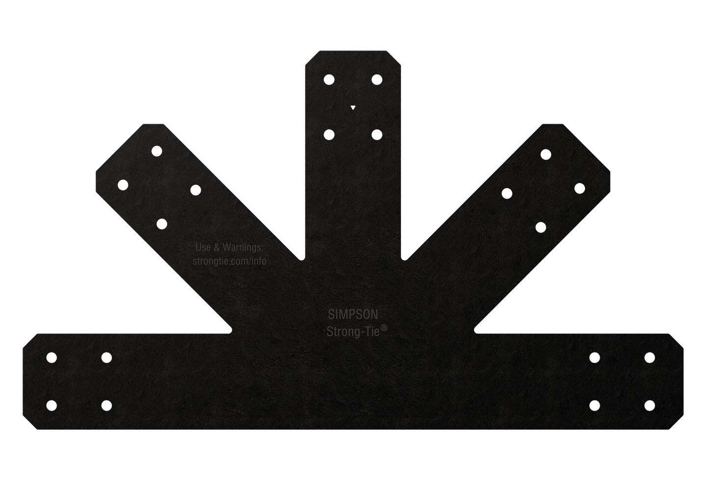 Simpson Strong-Tie APVGP1212 Outdoor Accents® Avant Collection™ 12:12 Pitch, Black Powder-Coated Gable Plate