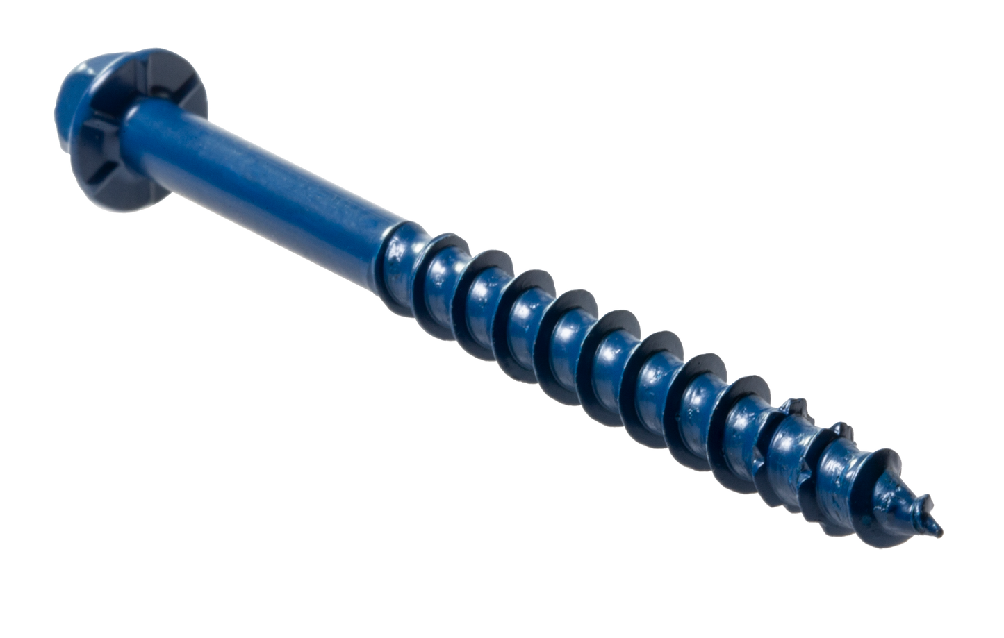 Simpson Strong-Tie TNT25234H Titen Turbo™ — 1/4 in. x 2-3/4 in. Hex-Head Concrete and Masonry Screw, Blue (100-Qty) (Pack of 5)