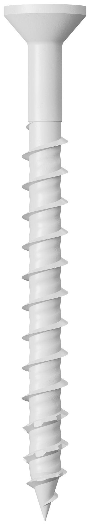 Simpson Strong-Tie TNTW18214TF Titen Turbo™ — 3/16 in. x 2-1/4 in. 6-Lobe Flat-Head Concrete and Masonry Screw, White (100-Qty)